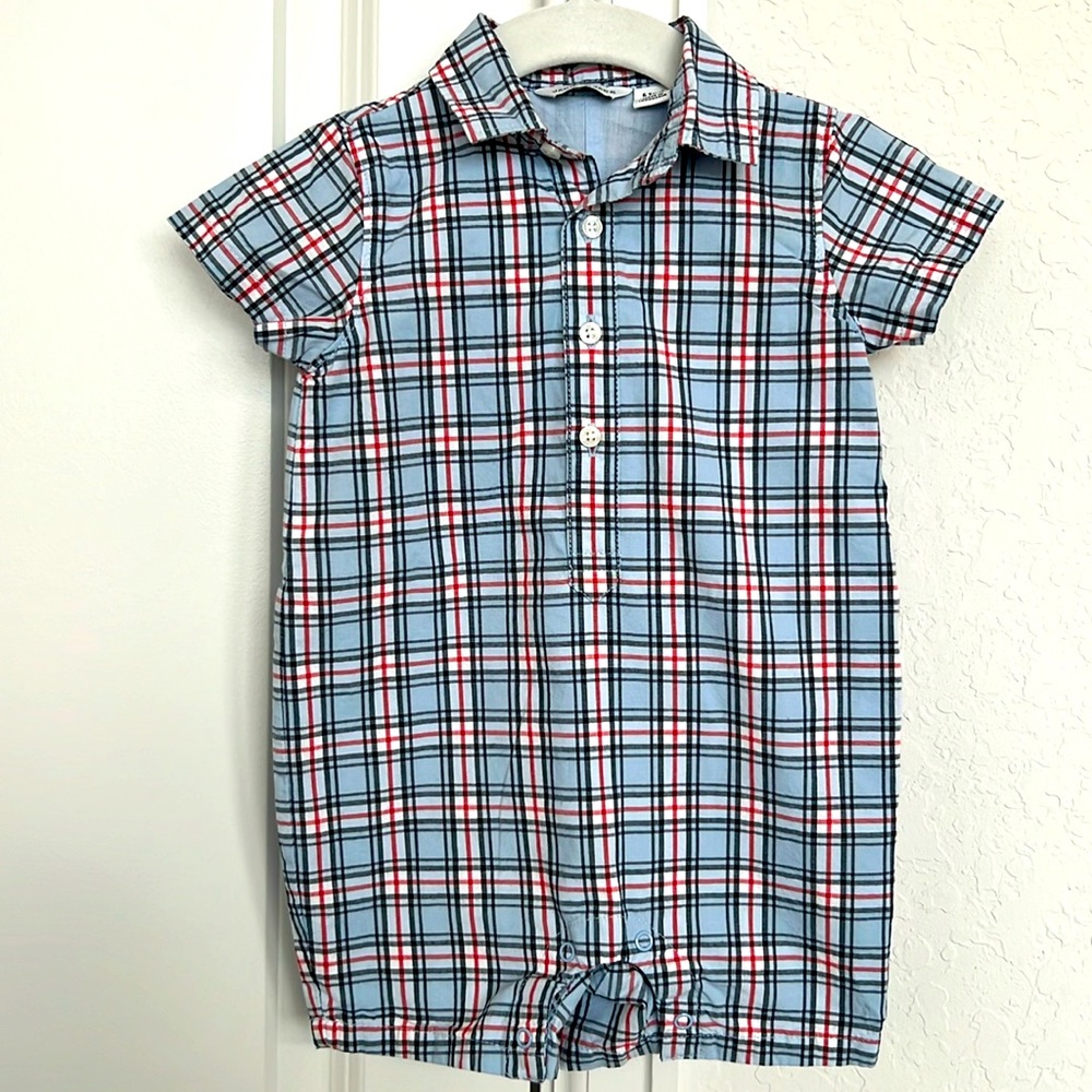 Janie and Jack Collared Romper (6-12 months) EUC